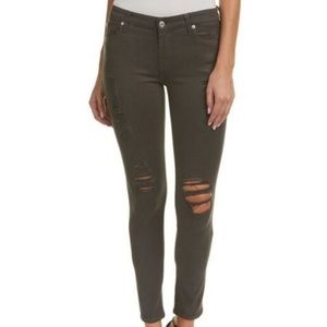 NWT 7 for All Mankind Super SKINNY Coated Jeans 27